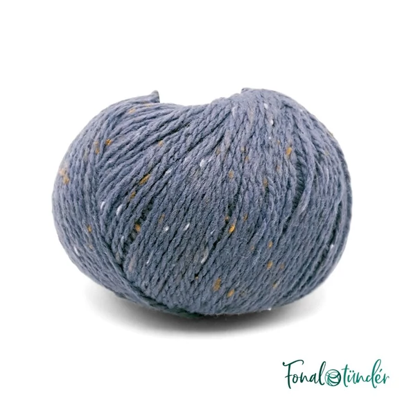 Scheepjes Terrazzo 732 Acciaio - acélkék gyapjú fonal - steel blue tweed wool yarn