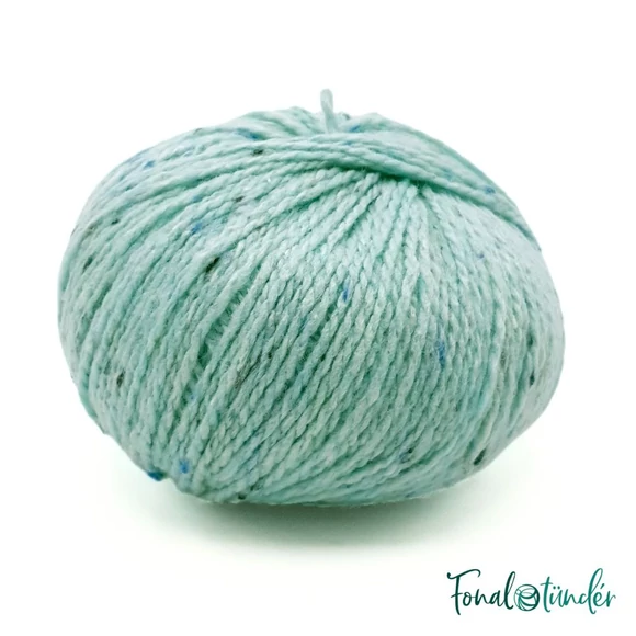 Scheepjes Terrazzo 755 Ciano - türkiz gyapjú fonal - turquoise tweed wool yarn