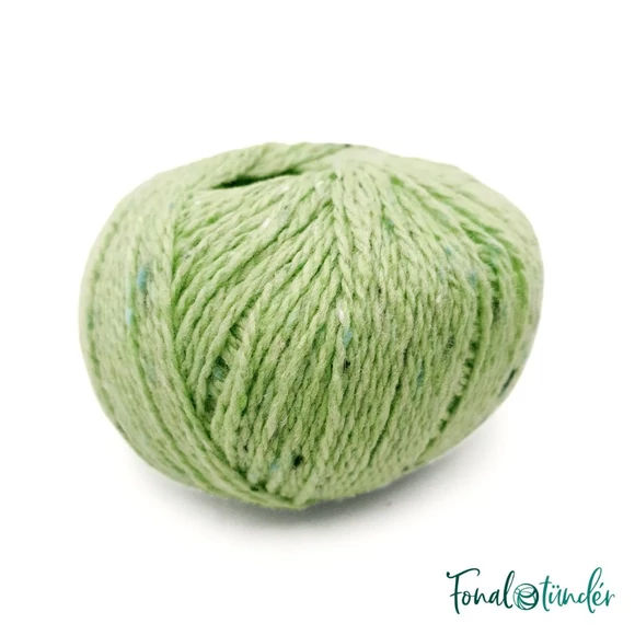 Scheepjes Terrazzo 758 Asparago - zöld gyapjú fonal - light green tweed wool yarn