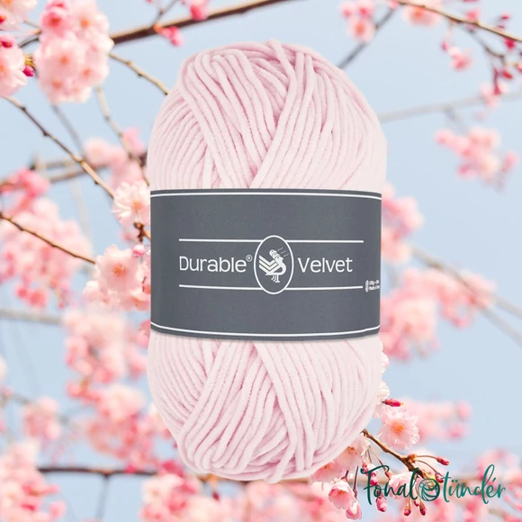 Durable Velvet 203 Light Pink - rózsaszín zsenília fonal - pink chenille yarn