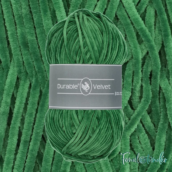 Durable Velvet 2133 Dark Mint - sötétzöld zsenília fonal - dark green chenille yarn