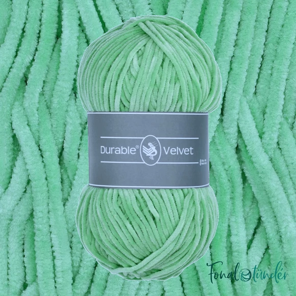 Durable Velvet 2137 Mint - világoszöld zsenília fonal - light green chenille yarn