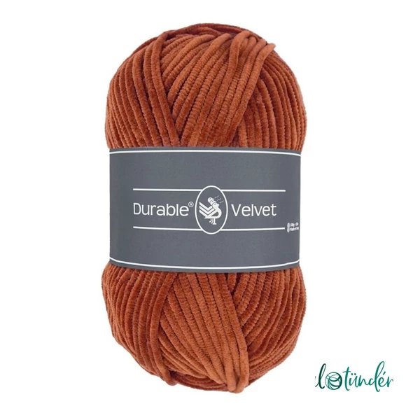 Durable Velvet 2239 Brick Red - téglavörös zsenília fonal - chenille yarn