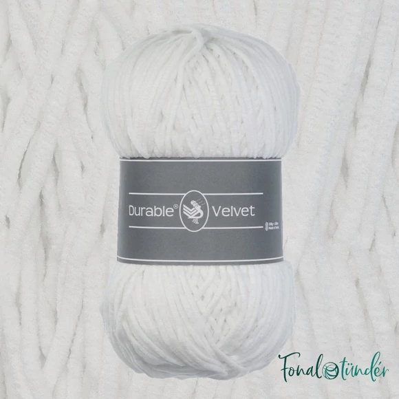 Durable Velvet 310 - fehér zsenília fonal - white chenille yarn