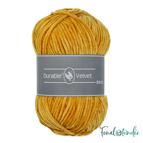 Durable Velvet 411 Orange - narancssárga zsenília fonal - ochre chenille yarn