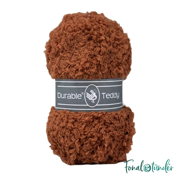 Durable Teddy 2208 Cayenne - barna buklé fonal - brown hairy fluffy yarn