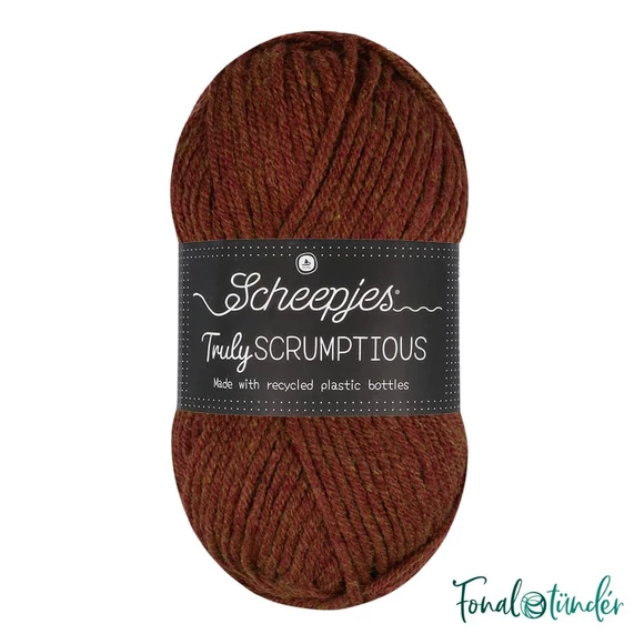 Scheepjes Truly Scrumptious 367 Salted Caramel Brownie - barna öko akril fonal - eco yarn blend