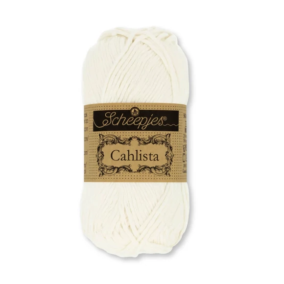 Scheepjes Cahlista 105 Bridal White - fehér pamut fonal - cotton yarn
