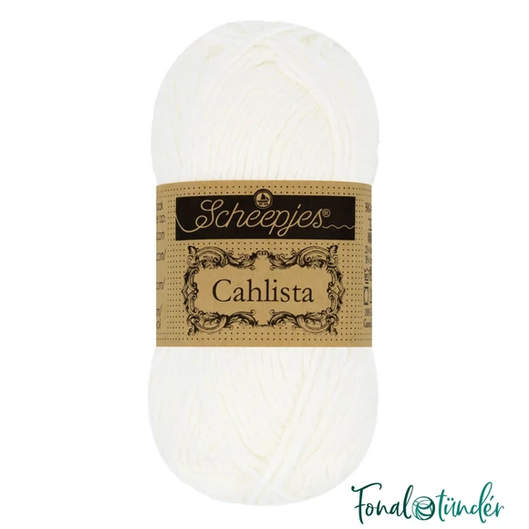 Scheepjes Cahlista 106 Snow White - hófehér pamut fonal - 50gramm