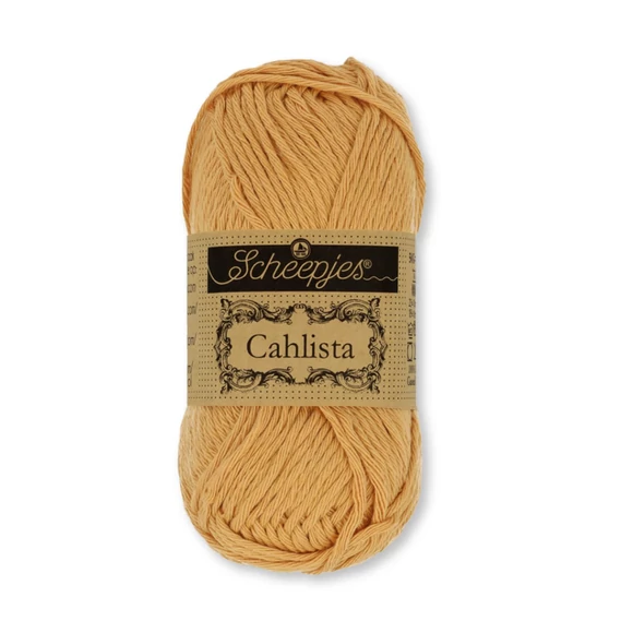 Scheepjes Cahlista 179 Topaz - sárgásbarna pamut fonal - cotton yarn