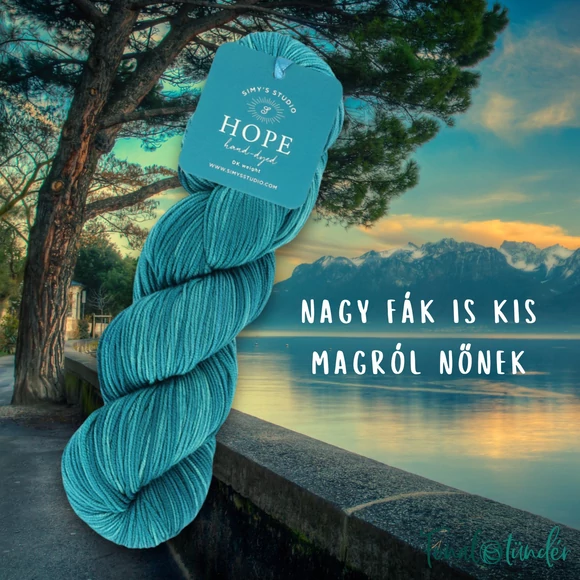 Simy's Hope DK 07 - blue hand-dyed merino wool yarn - kézzel festett kék gyapjú fonal