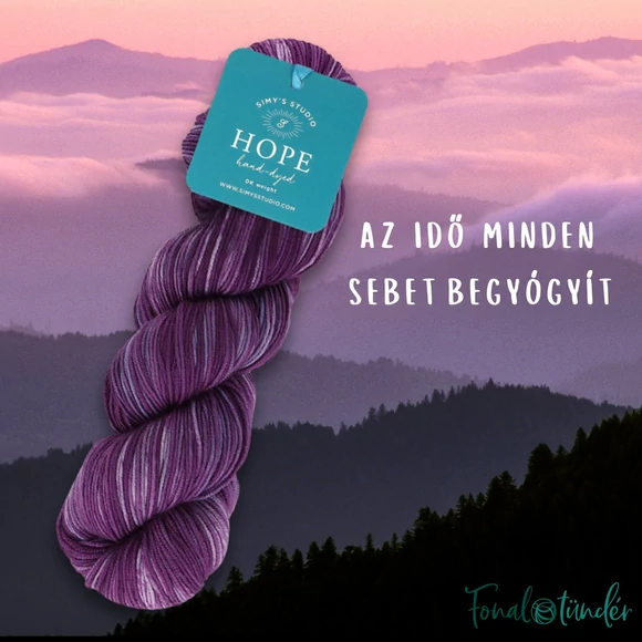 Simy&#039;s Hope DK 11 - purple hand-dyed merino wool yarn - kézzel festett lila gyapjú fonal