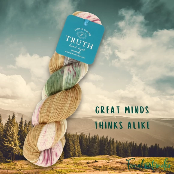 Simy&#039;s Truth Sock 54 - hand-dyed merino wool yarn - kézzel festett gyapjú fonal