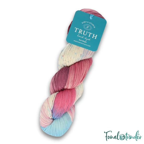 Simy&#039;s Truth Sock 56 - hand-dyed merino wool yarn - kézzel festett gyapjú fonal