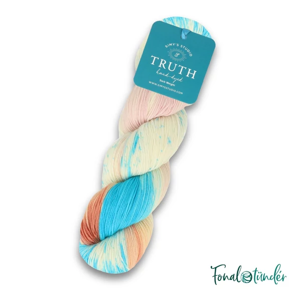 Simy&#039;s Truth Sock 61 - hand-dyed merino wool yarn - kézzel festett gyapjú fonal