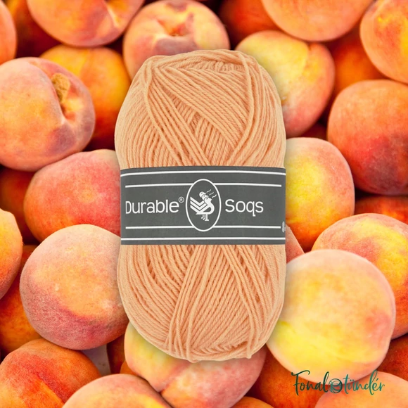 Durable Soqs 2133 Peach gyapjú zoknifonal - peach wool socks yarn