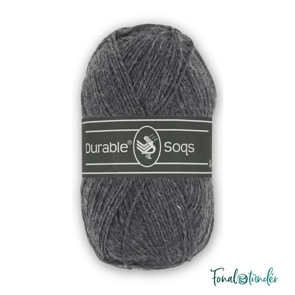 Durable Soqs 2234 Marble - sötét szürke gyapjú zoknifonal - wool socks yarn