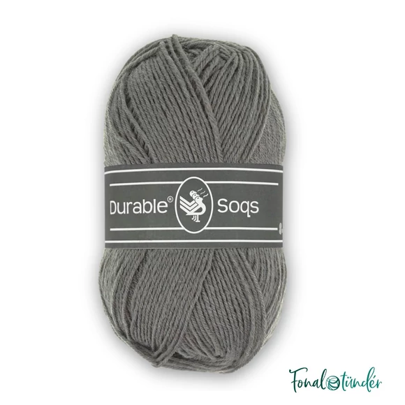 Durable Soqs 2236 Charocal - sötétszürke gyapjú zoknifonal - wool socks yarn