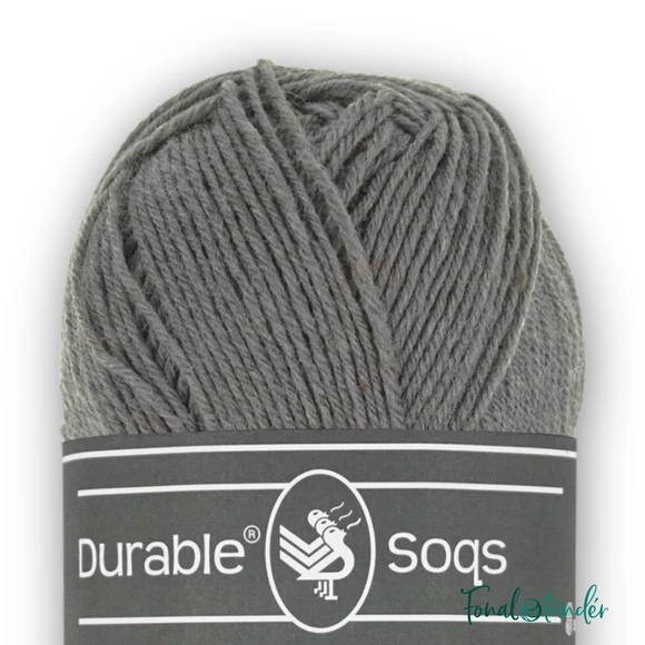 Durable Soqs 2236 Charocal - sötétszürke gyapjú zoknifonal - wool socks yarn