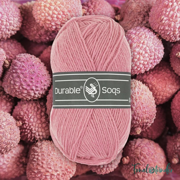 Durable Soqs 225 Vintage Pink - rózsaszín gyapjú zoknifonal - wool socks yarn