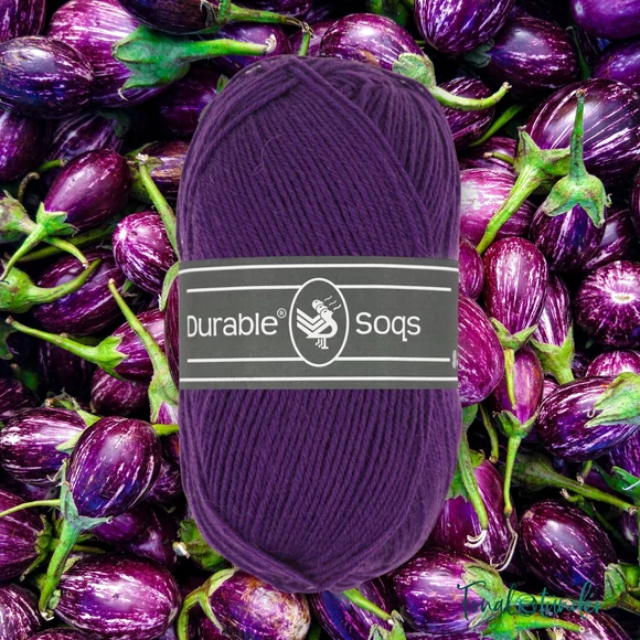 Durable Soqs 271 Violet - lila gyapjú zoknifonal - wool socks yarn