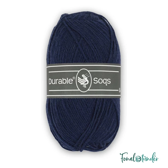 Durable Soqs 322 Night Blue - sötétkék gyapjú zoknifonal