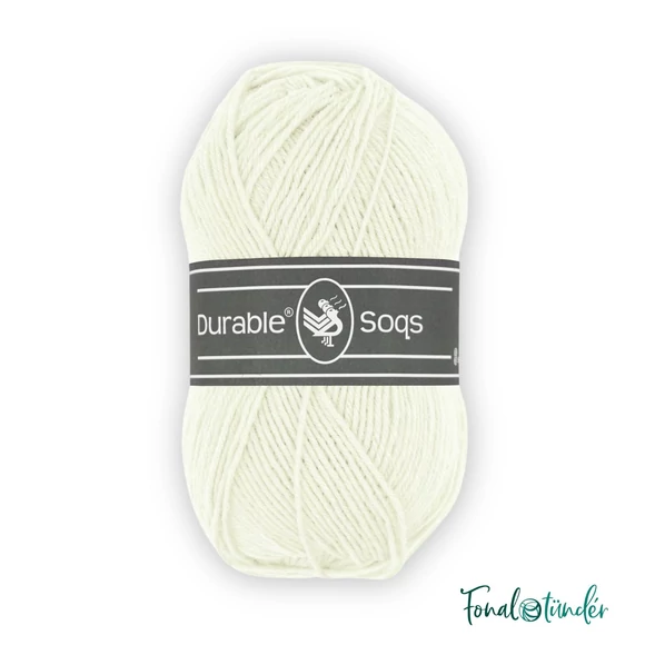 Durable Soqs 326 Ivory - törtfehér gyapjú zoknifonal - wool socks yarn