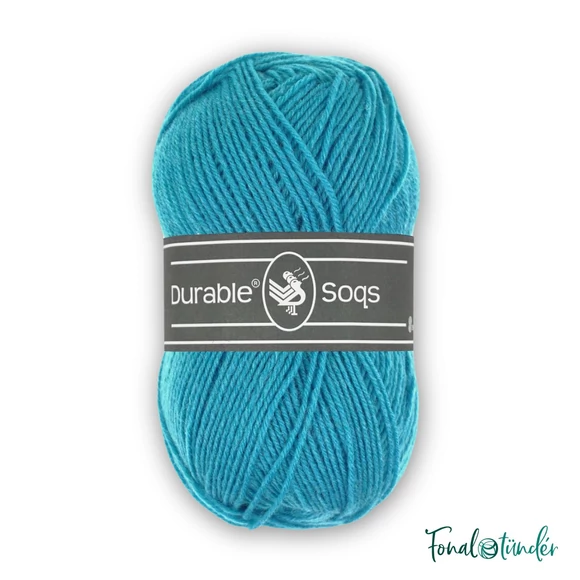 Durable Soqs 371 Turquoise - türkizkék gyapjú zoknifonal - wool socks yarn