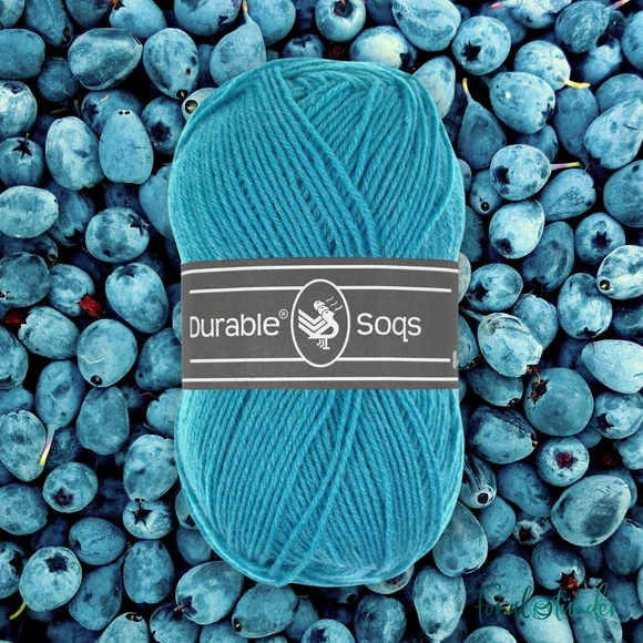 Durable Soqs 371 Turquoise - türkizkék gyapjú zoknifonal - wool socks yarn