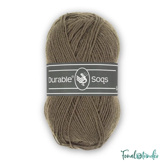 Durable Soqs 404 Deep Taupe - szürkés barna gyapjú zoknifonal - wool socks yarn