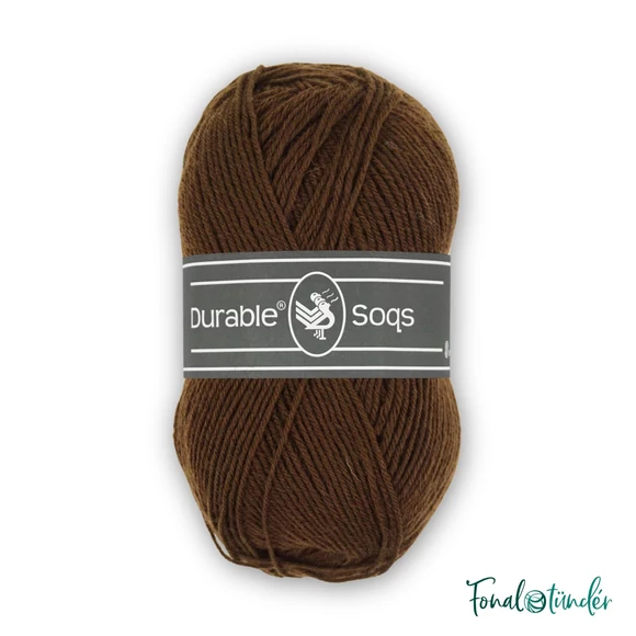 Durable Soqs 406 Chestnut - sötétbarna gyapjú zoknifonal