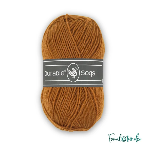 Durable Soqs 407 Almond - mandula barna gyapjú zoknifonal - wool socks yarn