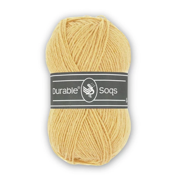 Durable Soqs 409 Bleached Sand - világossárga gyapjú zoknifonal - wool socks yarn