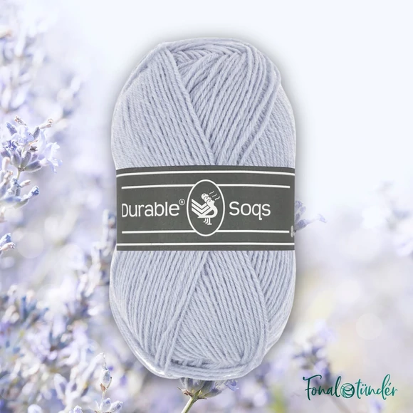 Durable Soqs 410 Misty Blue - lilás kék gyapjú zoknifonal - wool socks yarn