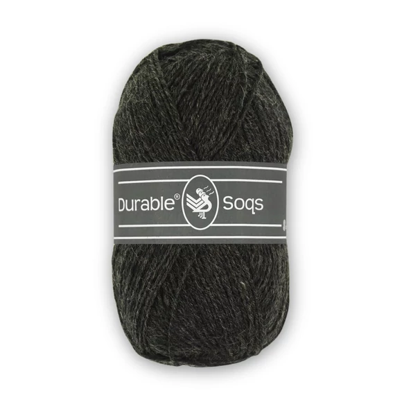 Durable Soqs 412 Phantom - sötétszürke gyapjú zoknifonal - dark gray wool socks yarn