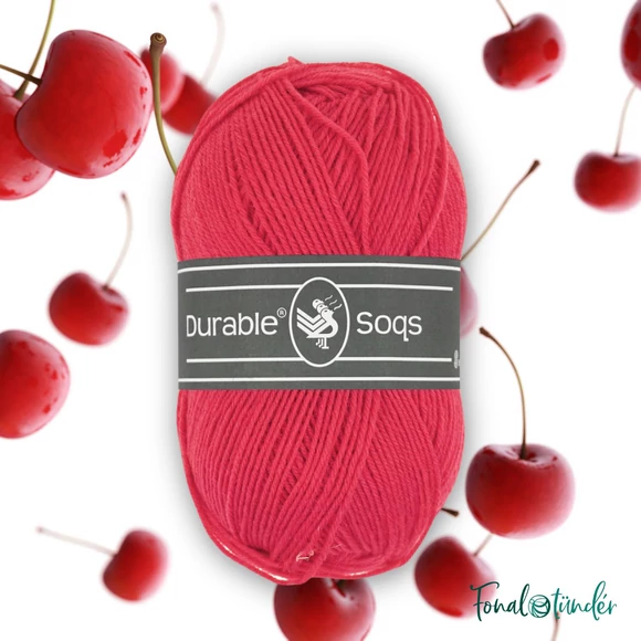 Durable Soqs 420 Paradise Pink - élénk rózsaszín gyapjú zoknifonal - wool socks yarn