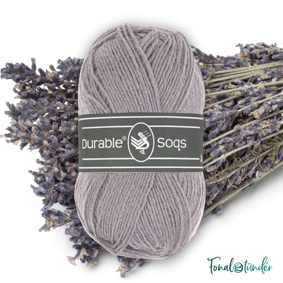 Durable Soqs 421 Lavender Gray - lilás szürke gyapjú zoknifonal - wool socks yarn