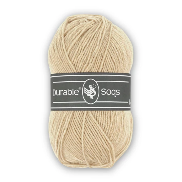 Durable Soqs 423 Cream Tan - halvány drapp gyapjú zoknifonal - wool socks yarn
