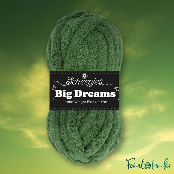 Scheepjes Big Dreams 507 Optimism dark green - sötétzöld fonal