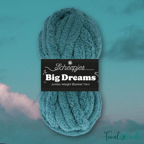 Scheepjes Big Dreams 509 Peace teal yarn - sötét türkiz fonal