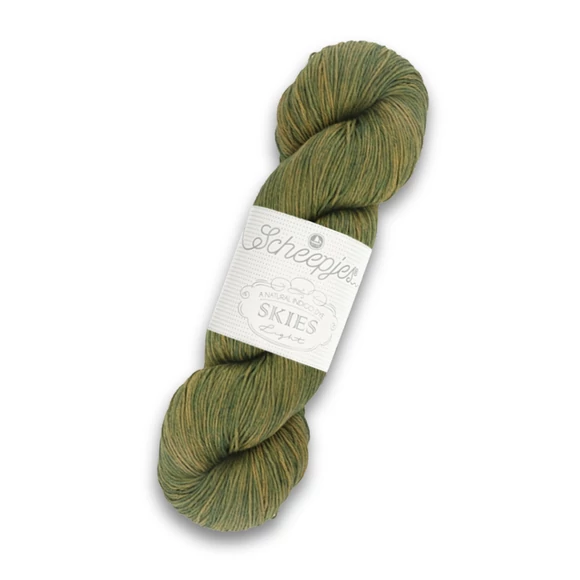 Scheepjes Skies Light 116 Cumulonimbus - green cotton yarn - zöld fonal