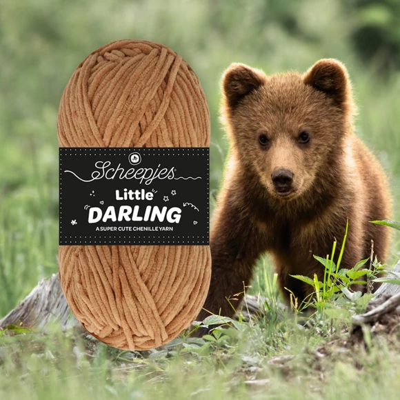 Scheepjes Little Darling 404 Teddy Bear - chenille yarn - barna zsenília fonal