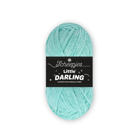 Scheepjes Little Darling 408 Bluefish - chenille yarn - világoskék zsenília fonal
