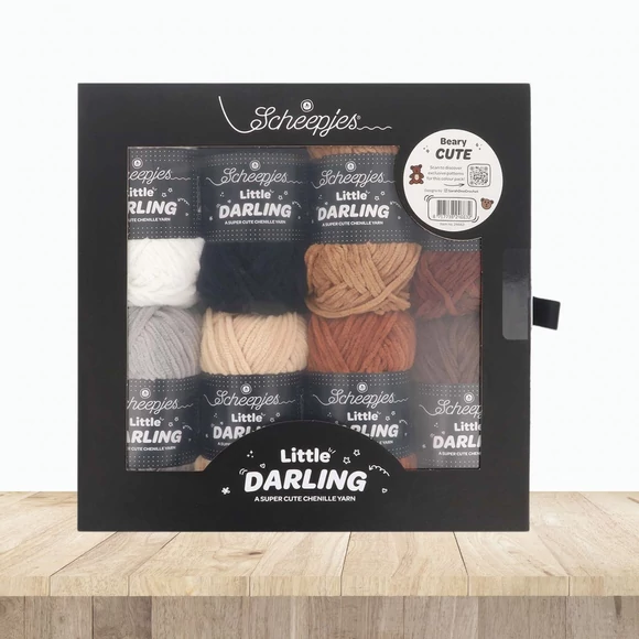 Scheepjes Little Darlin Beary Cute Yarn Pack - 8 gombolyag fonal  - 8 balls of yarn