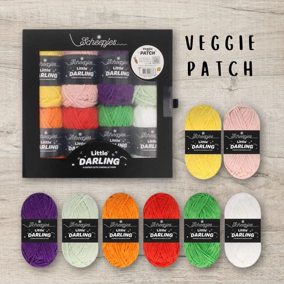 Scheepjes Little Darlin Veggie Patch Yarn Pack - 8 gombolyag fonal  - 8 balls of yarn