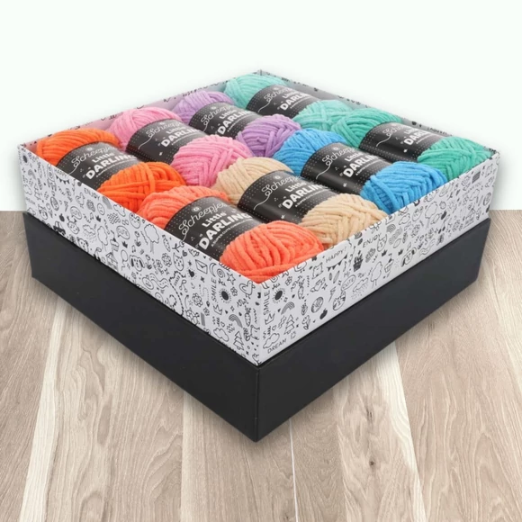 Scheepjes Little Darlin Aqua Crew Yarn Pack - 8 gombolyag fonal  - 8 balls of yarn