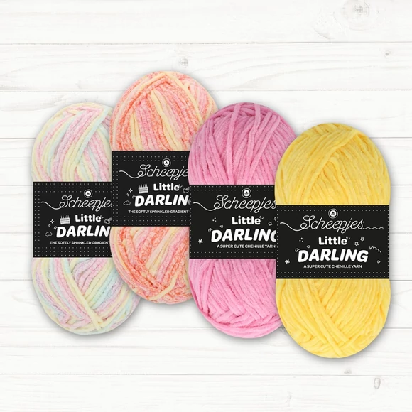 Scheepjes Little Darling Sundae Parade - chenille yarn pack - zsenília fonal csomag