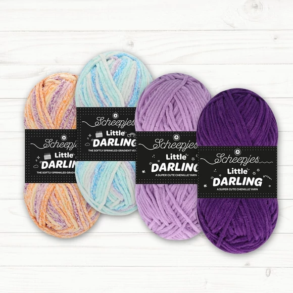 Scheepjes Little Darling Lollipop Lane - chenille yarn pack - zsenília fonal csomag