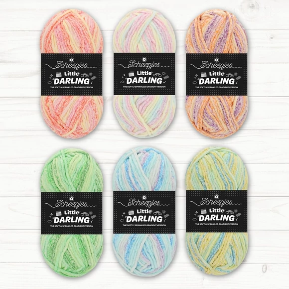 Scheepjes Little Darling Sugar Rush - chenille yarn pack - zsenília fonal csomag