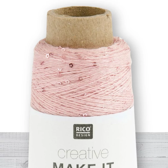 Creative Make It Blümchen 001 Pink - flitteres rózsaszín fonal